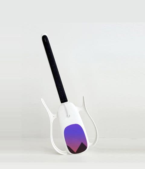 Aurora Ridge design idea printed on a RIFFMATE guitar