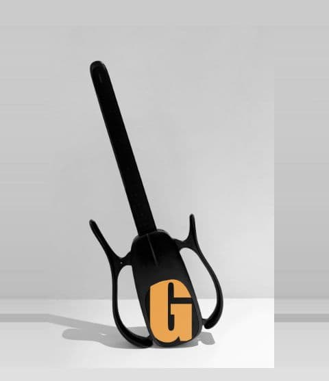 Monogram design idea printed on a RIFFMATE guitar